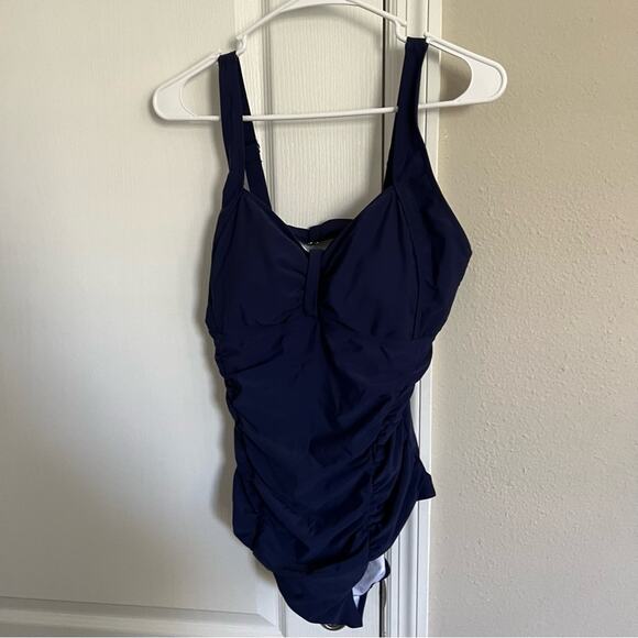 Daci One Piece Swimsuits Tummy Control Vintage Ruched Retro Swimwear nwt - Picture 3 of 5
